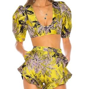 Camila Coelho yellow floral set